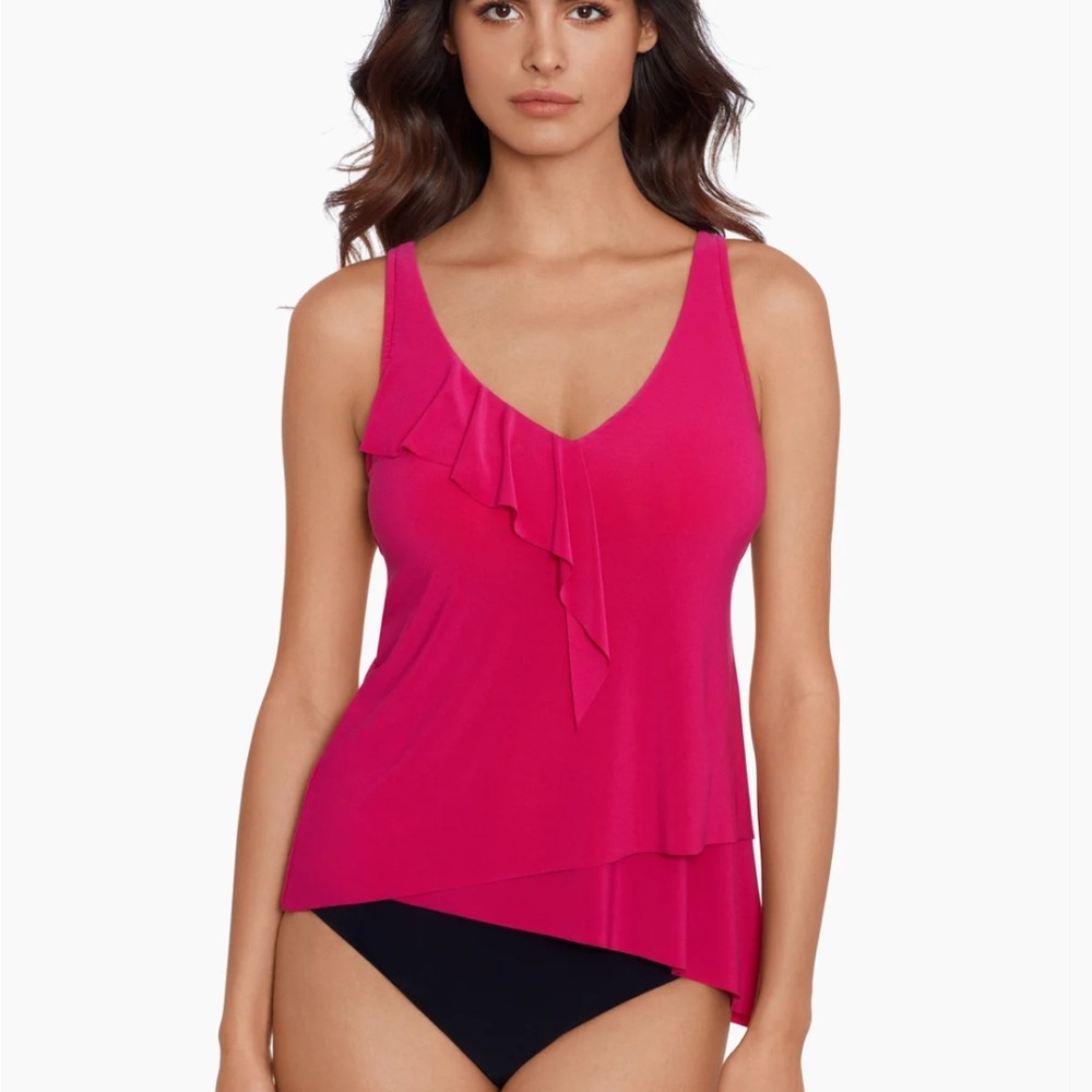 Magicsuit Raspberry Ruffle Tank Top - Picture 6 of 7